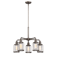 Anson 5 Light 25" Wide Chandelier with Glass Shades