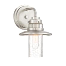 Dover Single Light 6-1/2" Wide Bathroom Sconce with a Seedy Glass Shade