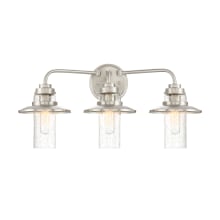 Dover 3 Light 22" Wide Bathroom Vanity Light with Seedy Glass Shades
