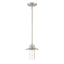 Dover Single Light 6-1/2" Wide Full Size Pendant with a Seedy Glass Shade