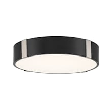 Eight 15" Wide Integrated LED Flush Mount Drum Ceiling Fixture