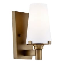 Hyde Park Single Light 9" Tall Wall Sconces with Opal Glass Shade