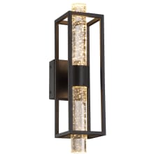 Aloft Single Light 17" Tall LED Ambient Wall Sconce with Crystal Accents
