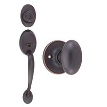 Coventry Series Handleset with Egg Interior Knob