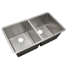 32" Undermount Double Basin Stainless Steel Kitchen Sink