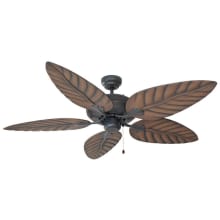 52" 5 Blade Indoor / Outdoor Ceiling Fan with Leaf-Shaped Blades from the Martinique Collection