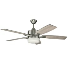 Grayson 52" 5 Blade LED Indoor Ceiling Fan with Frosted Glass Shade and Remote Control