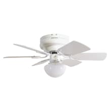 Atrium 30" 6 Blade LED Indoor Ceiling Fan with Pull Chain