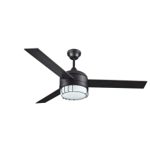 Ajax 54" 3 Blade LED Indoor Ceiling Fan with Wall Control