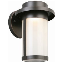 Longmont 6" Tall Integrated LED Outdoor Wall Sconce with a Frosted Glass Shade