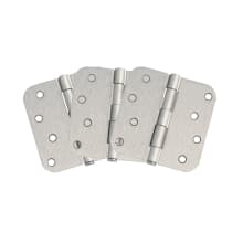 4" x 4" Plain Bearing 5/8" Radius Corner Mortise Hinge - Pack of Three Hinges