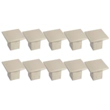 Cubist 1-7/16 Inch Square Cabinet Knob - Pack of 10
