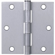 3-1/2" x 3-1/2" Butt Square Corner Surface Mount Door Hinge - Pack of 6