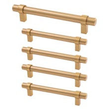 Emery 5-1/16 Inch Center to Center Bar Cabinet Pull - Pack of 5