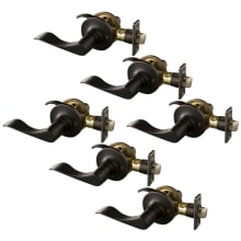 Stratford Passage Door Lever Set with Round Rose - Pack of 6
