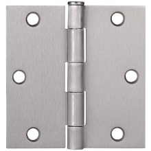 3-1/2" x 3-1/2" Butt Square Corner Surface Mount Door Hinge - Pack of 6