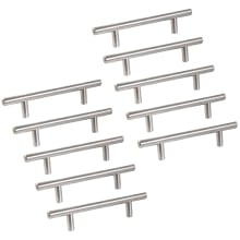 Solid 8 Inch Center to Center Bar Cabinet Pull - Pack of 10