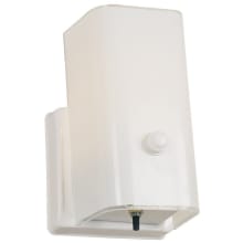 7" Tall Bathroom Sconce with Frosted Glass Shade