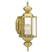 Augusta 10" Tall Outdoor Wall Sconce with Clear Glass Shade