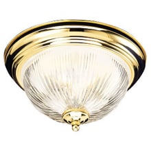 Millbridge 2 Light 13" Wide Flush Mount Ceiling Fixture with Ribbed Glass Shade