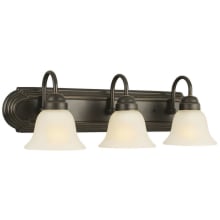 Allante 3 Light 24" Wide Vanity Light with Frosted Glass Shades