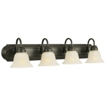 Allante 4 Light 30" Wide Vanity Light with Frosted Glass Shades