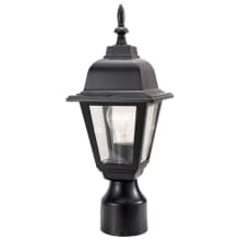 Maple Street 16" Tall Post Light with Clear Glass Shade