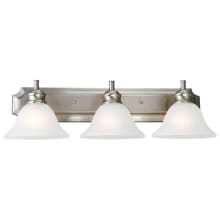 Bristol 3 Light 24" Wide Vanity Light with Frosted Glass Shades