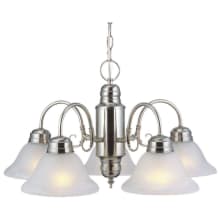 Millbridge 5 Light 22" Wide Chandelier with Frosted Glass Shades