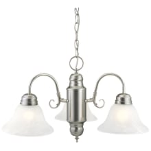 Millbridge 3 Light 22" Wide Chandelier with Frosted Glass Shades