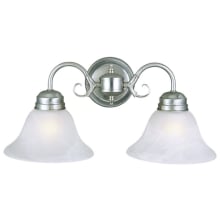 Millbridge 2 Light 18" Wide Vanity Light with Frosted Glass Shades
