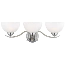 Trevie 3 Light 23" Wide Vanity Light with Frosted Glass Shades