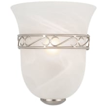 Marlowe 9" Tall Wall Sconce with Alabaster Glass Shade - ADA Compliant