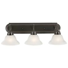 Millbridge 3 Light 27" Wide Vanity Light with Frosted Glass Shades