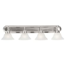Millbridge 4 Light 36" Wide Vanity Light with Frosted Glass Shades
