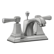 Double Handle Bathroom Faucet with Metal Lever Handles from the Torino Collection