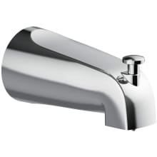 Wall Mounted Tub Spout with Integrated Diverter for Slip Fit Installation