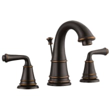 Double Handle Widespread Bathroom Faucet with Metal Lever Handles from the Eden Collection