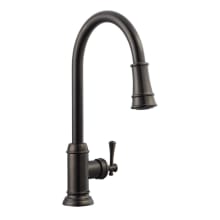 Ironwood Single Handle Brushed Bronze Kitchen Faucet with Metal Lever Handle and Pull-Out Spray