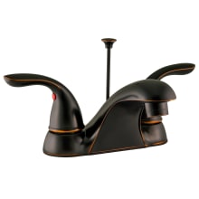 Double Handle Bathroom Faucet with Metal Lever Handles from the Ashland Collection