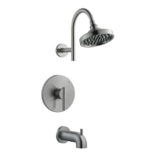Single Handle Tub And Shower Pressure Balanced with Single Function Shower Head & Valve