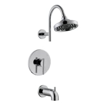 Single Handle Tub And Shower Pressure Balanced with Single Function Shower Head & Valve