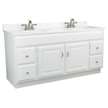 Concord 60"  Double Free Standing Wood Vanity Cabinet Only - Less Vanity Top