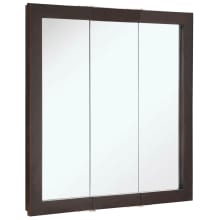 30" Framed Triple Door Mirrored Medicine Cabinet from the Ventura Collection