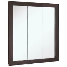 Ventura 30" Framed Triple Door Mirrored Medicine Cabinet