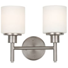 Aubrey 2 Light 13" Wide Vanity Light with Frosted Glass Shades