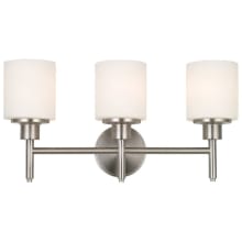 Aubrey 3 Light 11" Tall Wall Sconce with Frosted Glass Shades