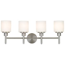 Aubrey 4 Light 11" Tall Wall Sconce with Frosted Glass Shades