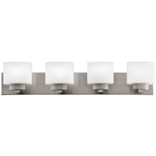 Dove Creek 4 Light 32" Wide Vanity Light with Frosted Glass Shades