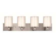 Penn 4 Light 32" Wide Vanity Light with Frosted Glass Shades